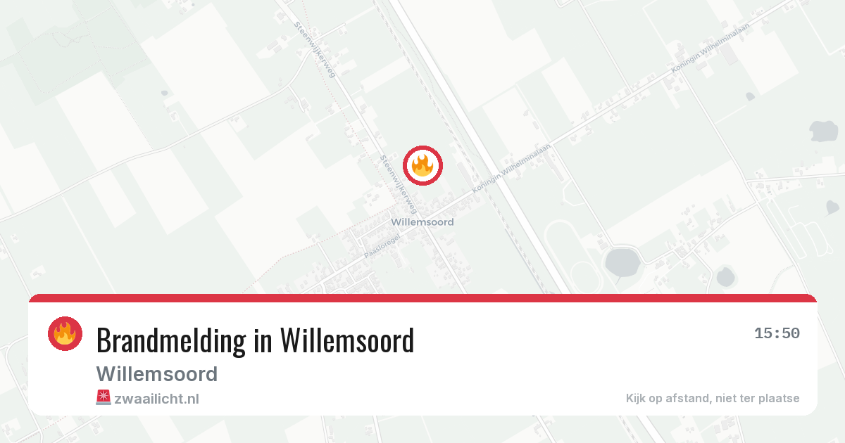 Brandmelding in Willemsoord — 13 jun 2026