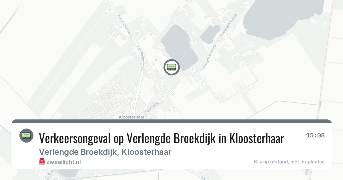 Verkeersongeval op Verlengde Broekdijk in Kloosterhaar — 5 mrt 2026