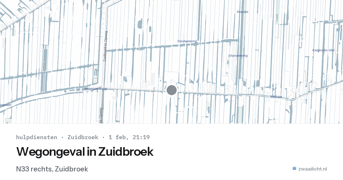 Wegongeval in Zuidbroek — 1 feb 2026