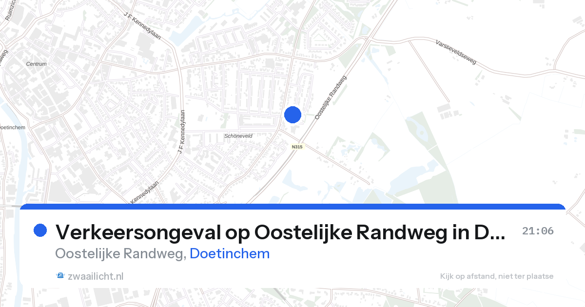 Verkeersongeval op Oostelijke Randweg in Doetinchem — 26 aug 2026