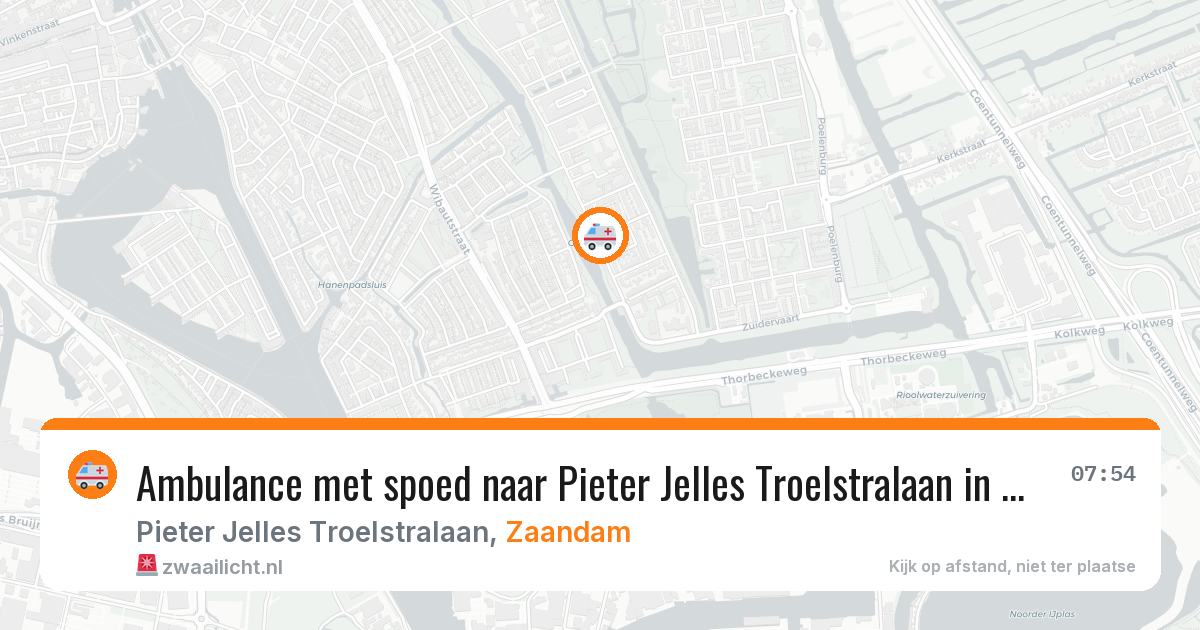 Ambulance met spoed naar Pieter Jelles Troelstralaan in Zaandam — 21 feb 2026