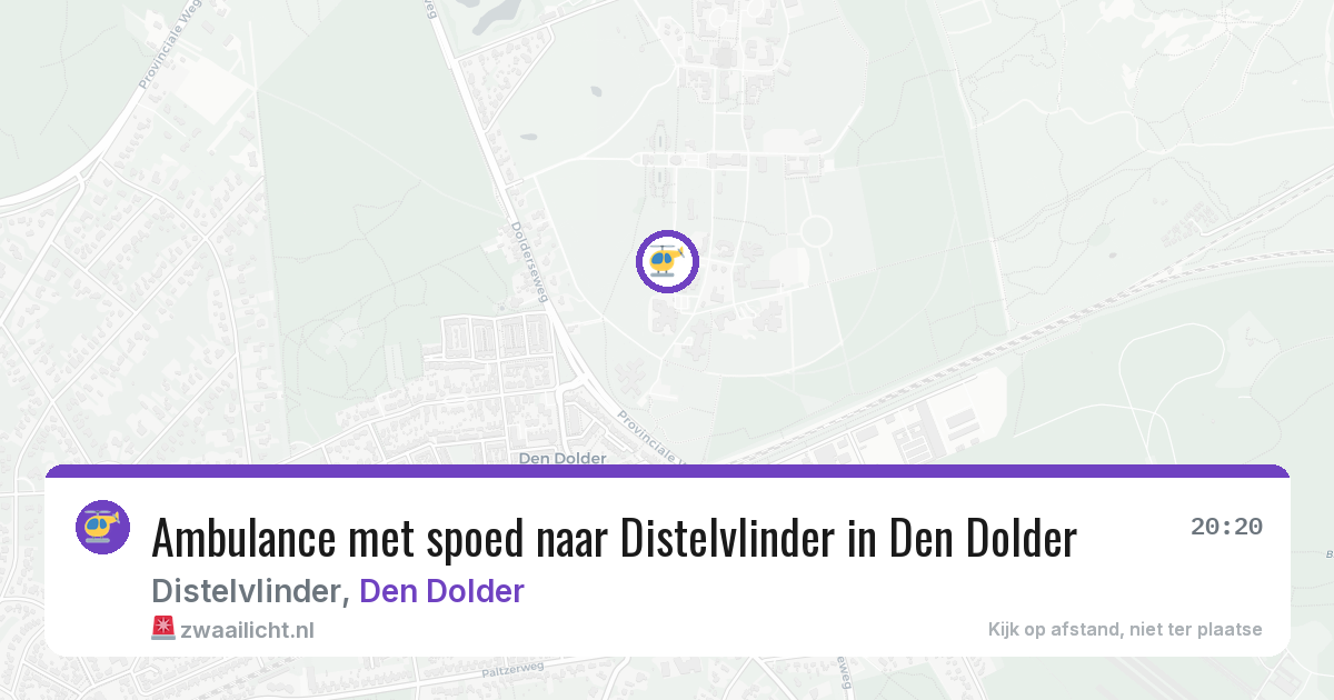 Ambulance met spoed naar Distelvlinder in Den Dolder — 5 mrt 2026