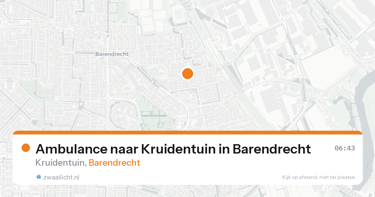 Ambulance naar Kruidentuin in Barendrecht — 21 aug 2026