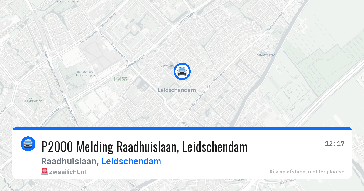P2000 Melding Raadhuislaan, Leidschendam — 29 mei 2026
