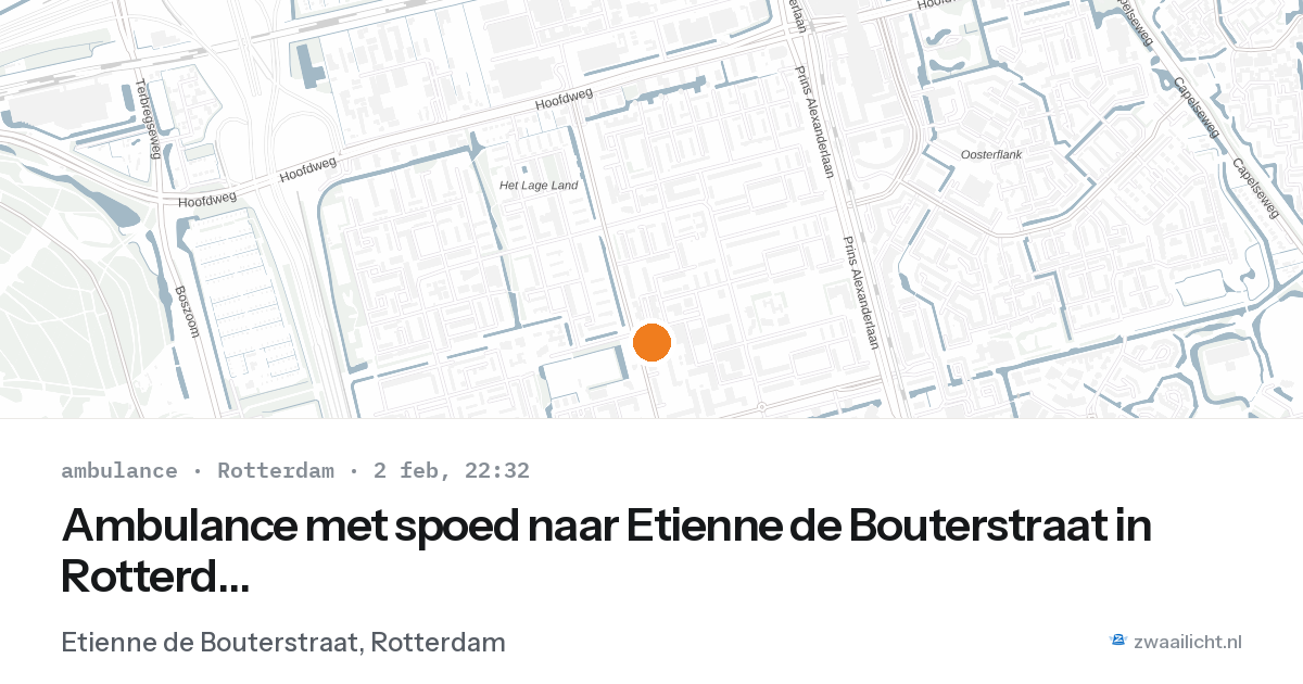 Ambulance met spoed naar Etienne de Bouterstraat in Rotterdam — 2 feb 2026