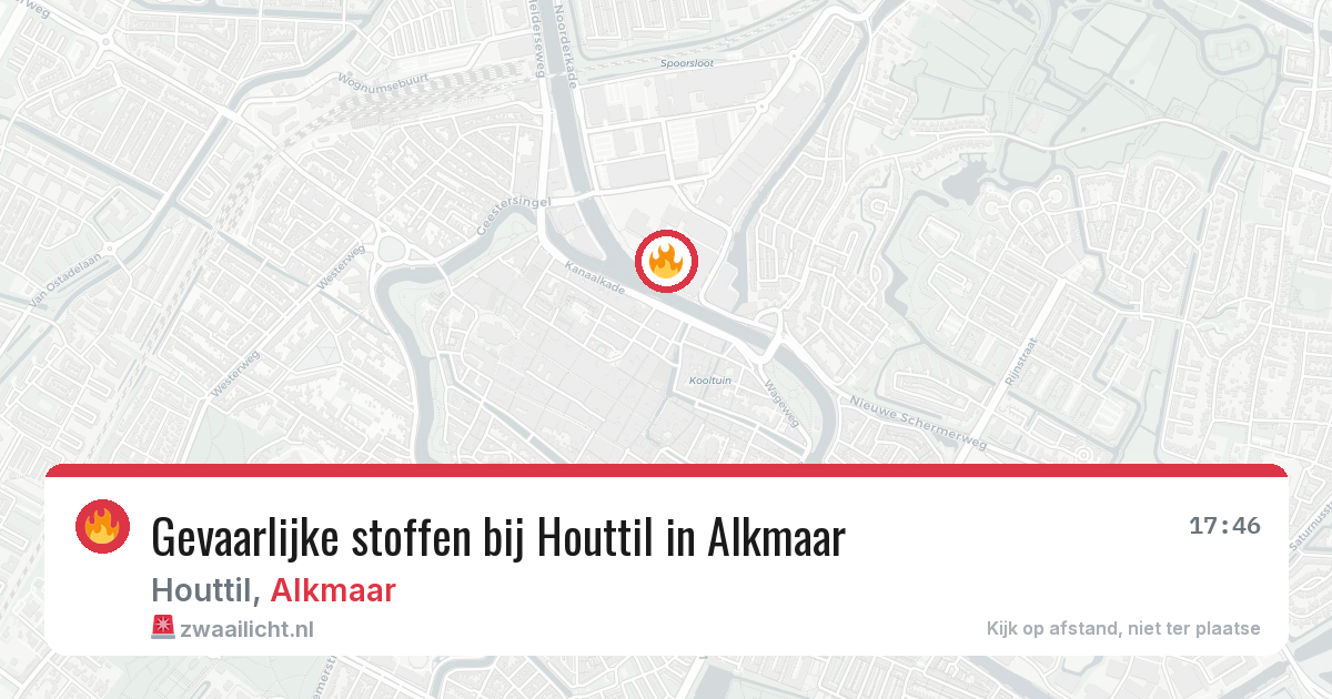 Gevaarlijke stoffen bij Houttil in Alkmaar — 13 jun 2026