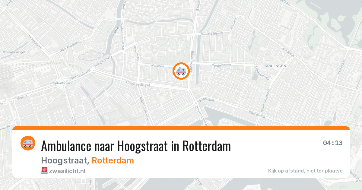 Ambulance naar Hoogstraat in Rotterdam — 18 apr 2026