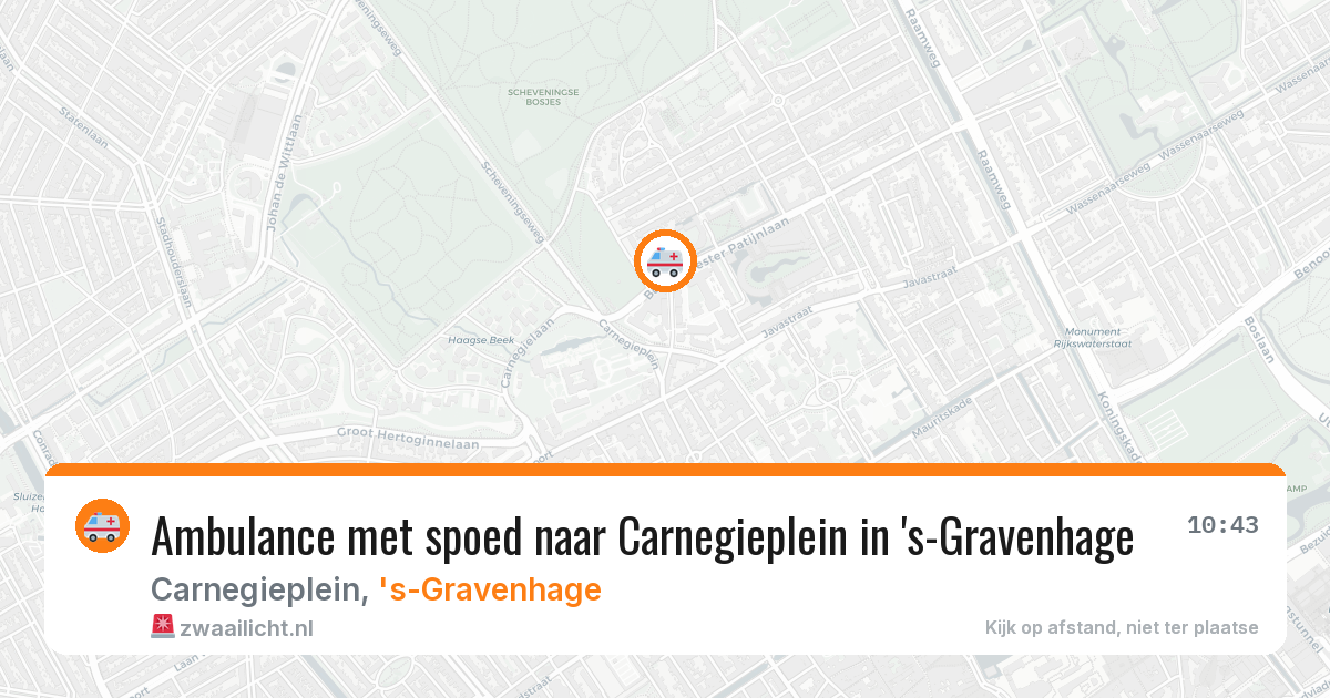 Ambulance met spoed naar Carnegieplein in 's-Gravenhage — 31 mrt 2026