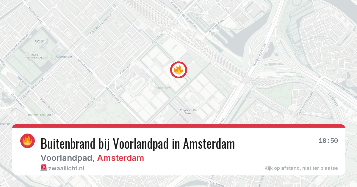 Buitenbrand bij Voorlandpad in Amsterdam — 25 mei 2026