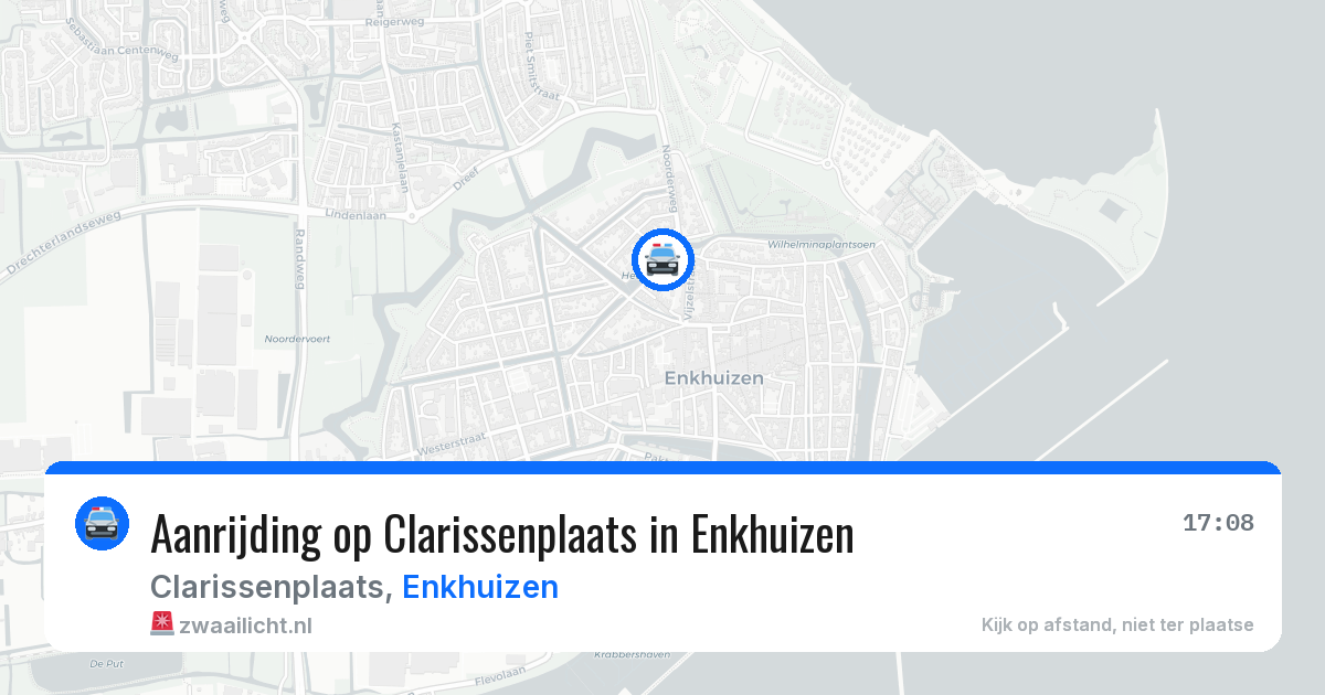 Aanrijding op Clarissenplaats in Enkhuizen — 30 jul 2026