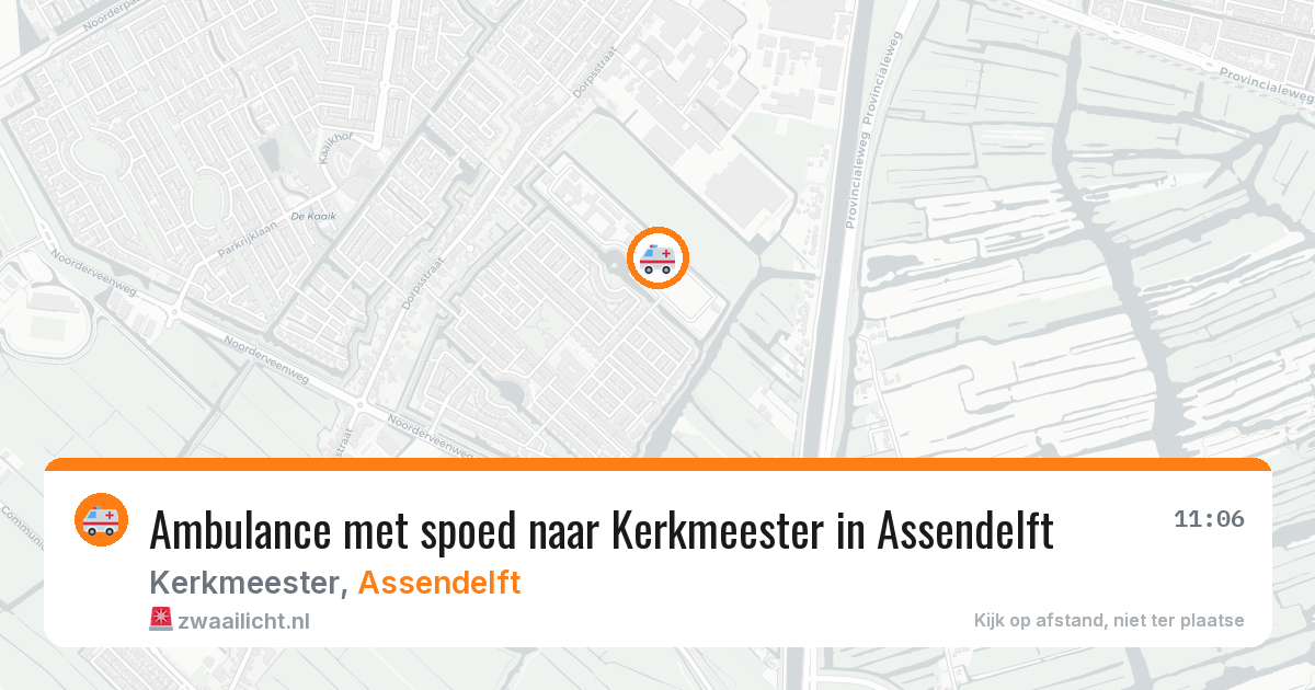 Ambulance met spoed naar Kerkmeester in Assendelft — 11 feb 2026