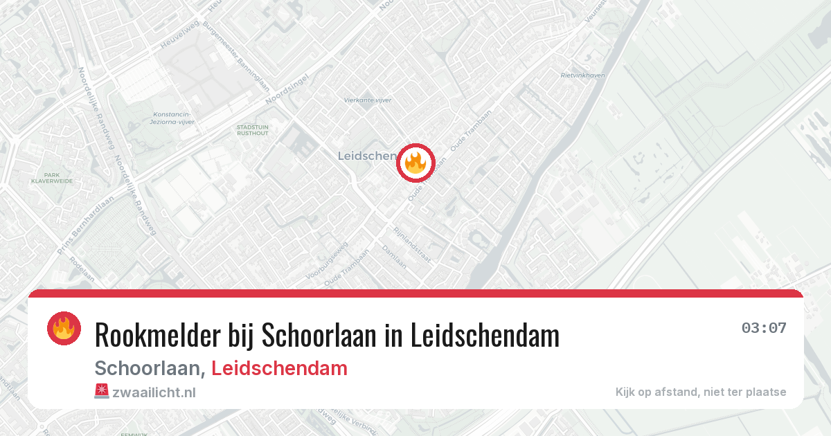Rookmelder bij Schoorlaan in Leidschendam — 9 jun 2026