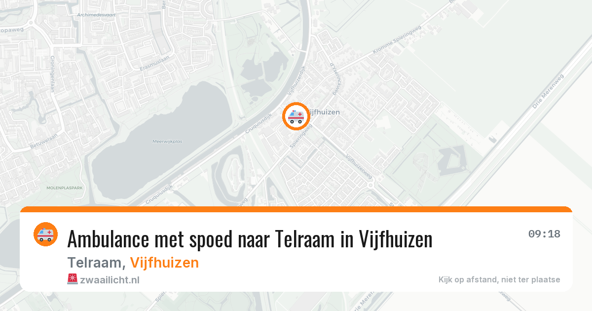 Ambulance met spoed naar Telraam in Vijfhuizen — 6 apr 2026