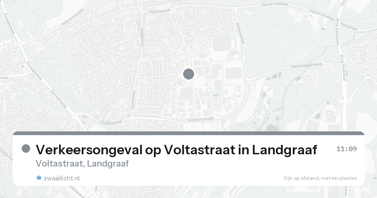 Verkeersongeval op Voltastraat in Landgraaf — 14 aug 2026