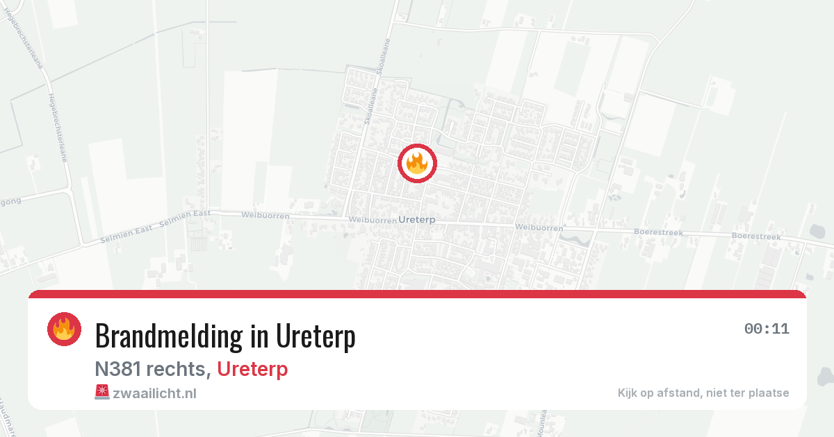 Brandmelding in Ureterp — 27 jul 2026