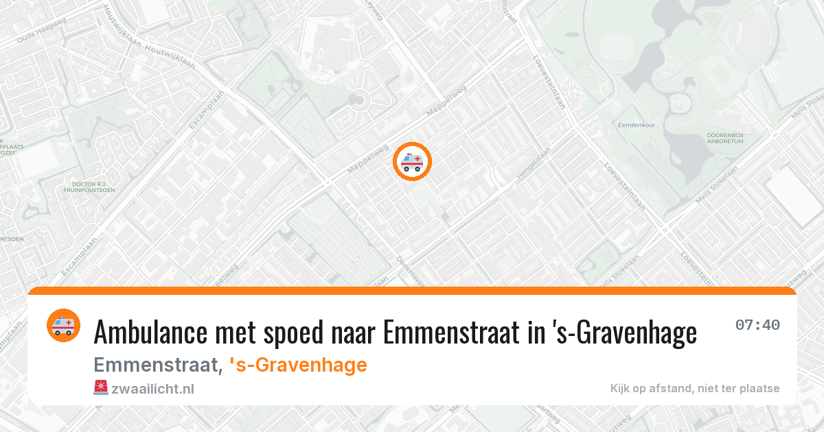 Ambulance met spoed naar Emmenstraat in 's-Gravenhage — 2 jun 2026