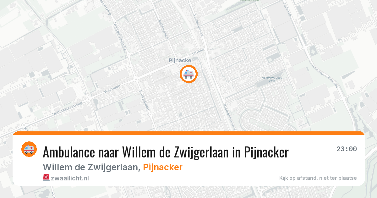 Ambulance naar Willem de Zwijgerlaan in Pijnacker — 12 aug 2026