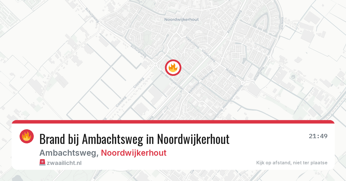 Brand bij Ambachtsweg in Noordwijkerhout — 3 jul 2026
