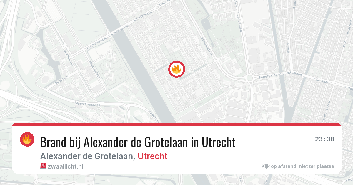 Brand bij Alexander de Grotelaan in Utrecht — 2 jun 2026