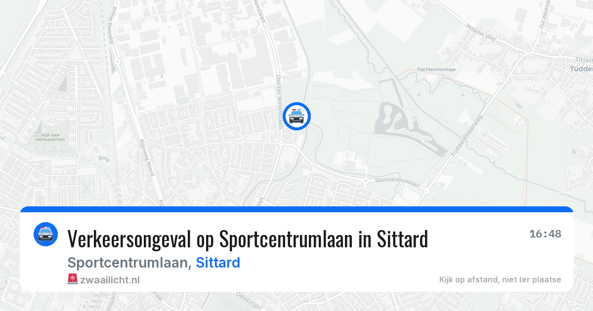 Verkeersongeval op Sportcentrumlaan in Sittard — 21 jan 2026