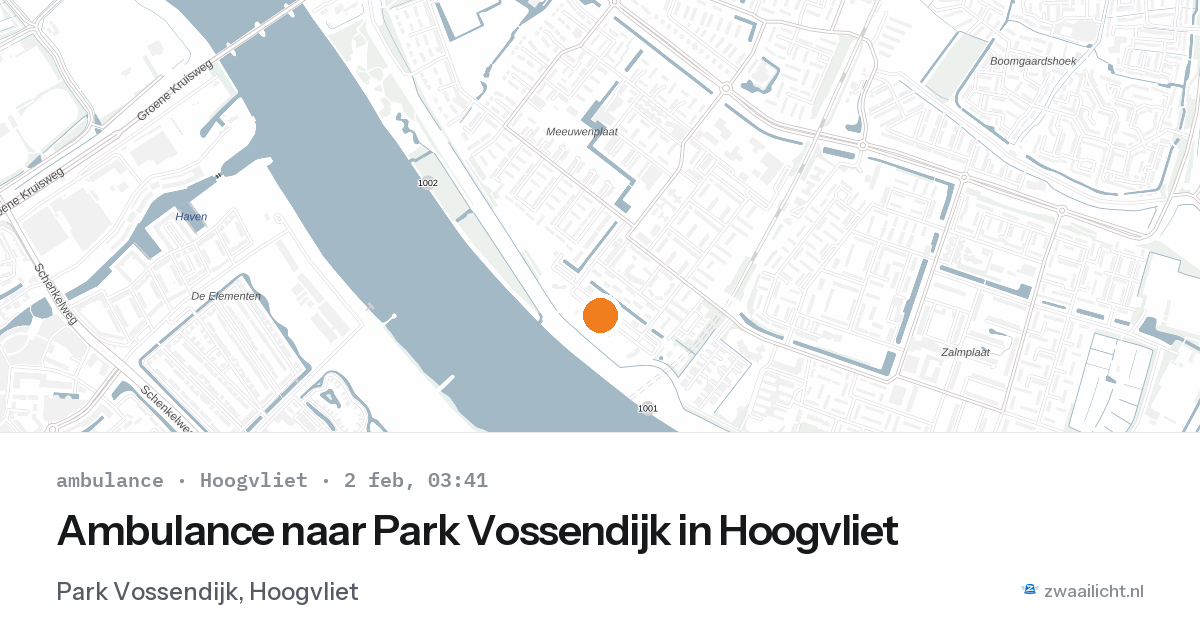 Ambulance naar Park Vossendijk in Hoogvliet — 2 feb 2026