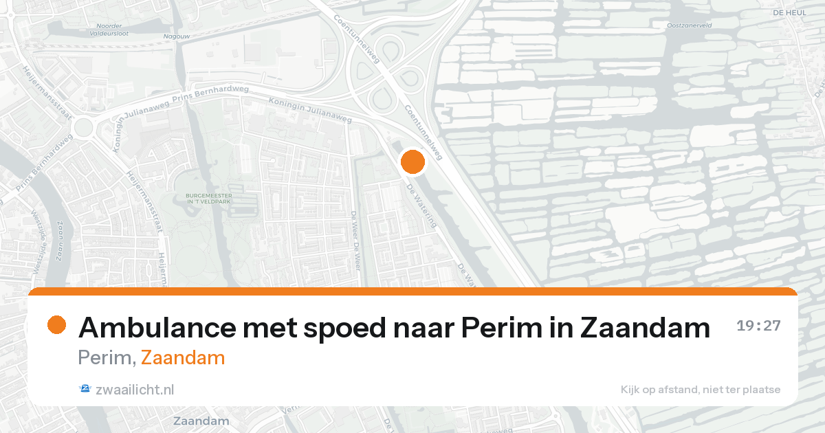 Ambulance met spoed naar Perim in Zaandam — 22 aug 2026