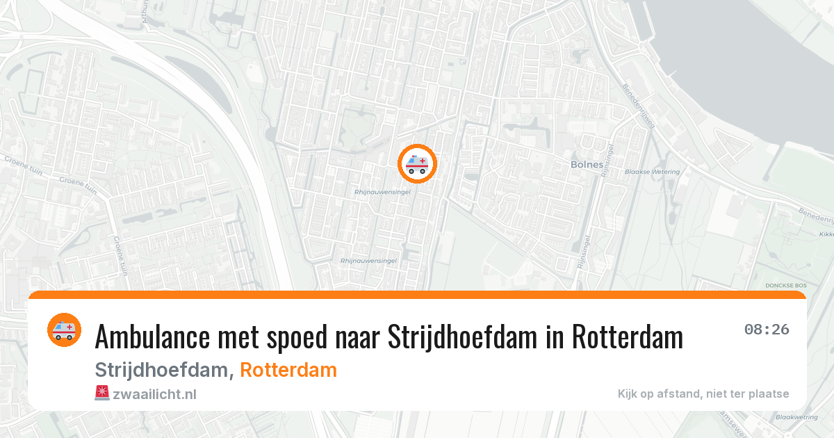 Ambulance met spoed naar Strijdhoefdam in Rotterdam — 10 jun 2026