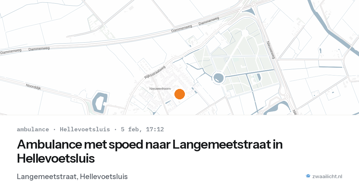 Ambulance met spoed naar Langemeetstraat in Hellevoetsluis — 5 feb 2026