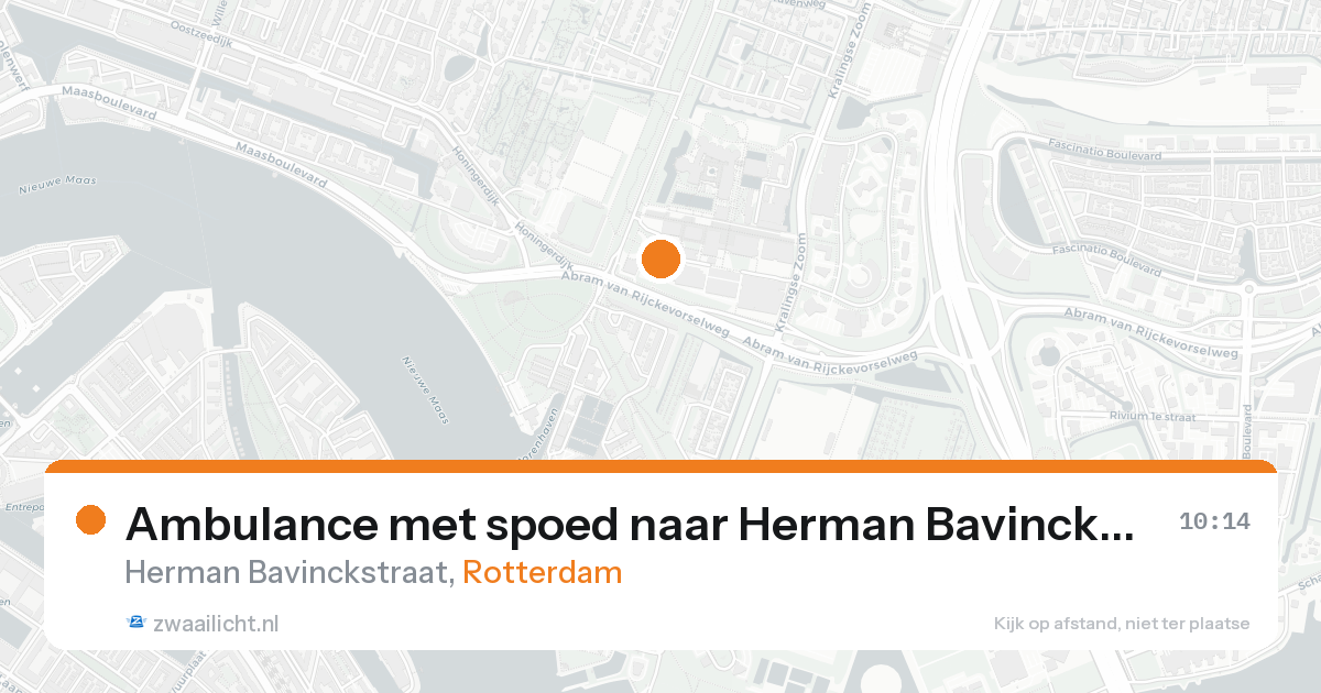 Ambulance met spoed naar Herman Bavinckstraat in Rotterdam — 20 aug 2026