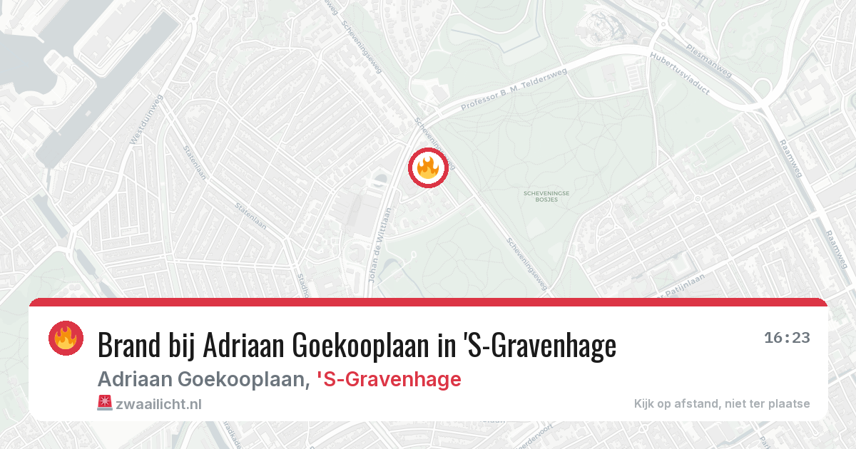 Brand bij Adriaan Goekooplaan in 'S-Gravenhage — 25 jun 2026