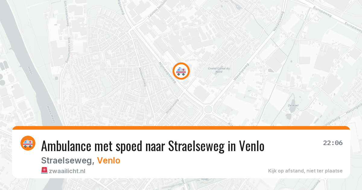 Ambulance met spoed naar Straelseweg in Venlo — 28 jun 2026