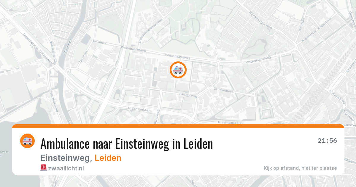 Ambulance naar Einsteinweg in Leiden — 12 aug 2026