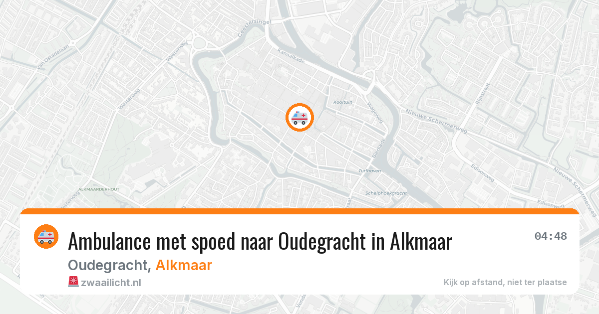 Ambulance met spoed naar Oudegracht in Alkmaar — 14 mei 2026