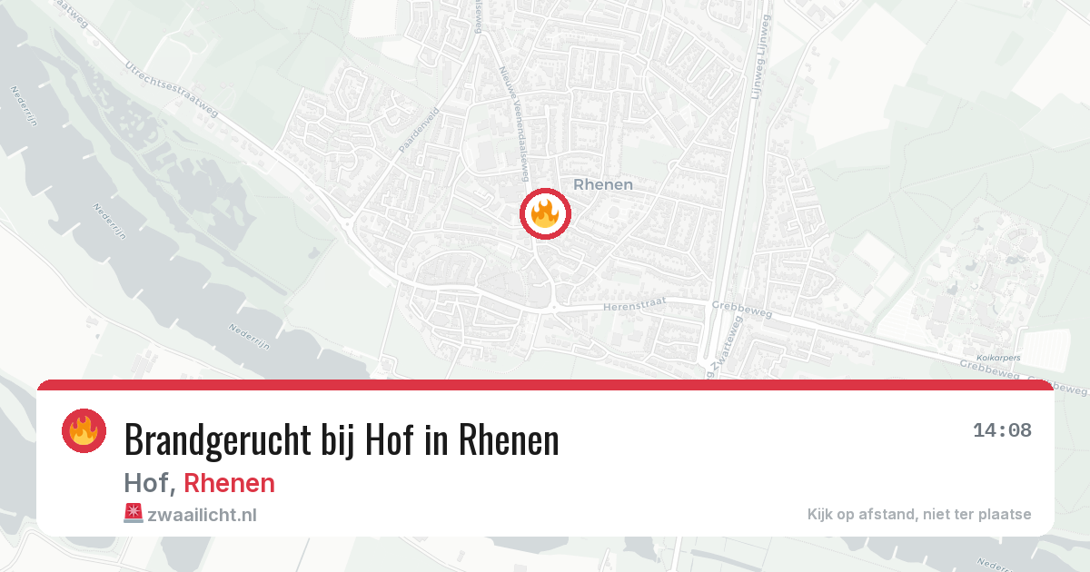 Brandgerucht bij Hof in Rhenen — 26 jun 2026