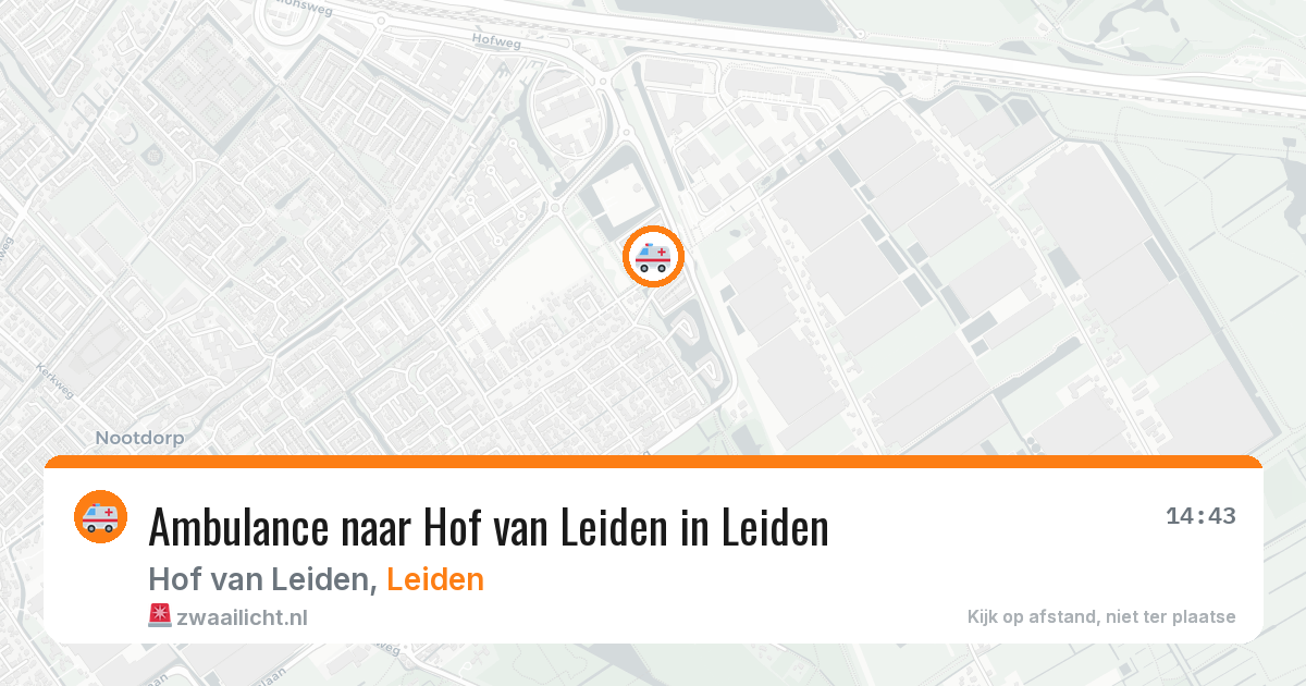 Ambulance naar Hof van Leiden in Leiden — 25 mei 2026