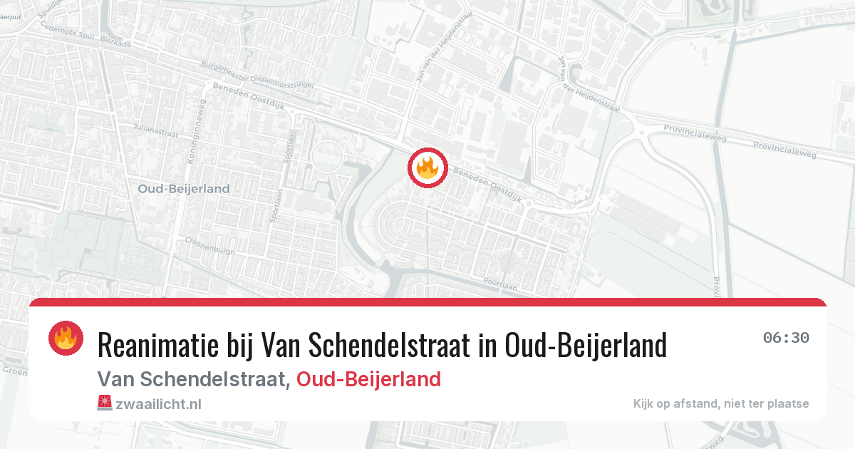 Reanimatie bij Van Schendelstraat in Oud-Beijerland — 28 jan 2026