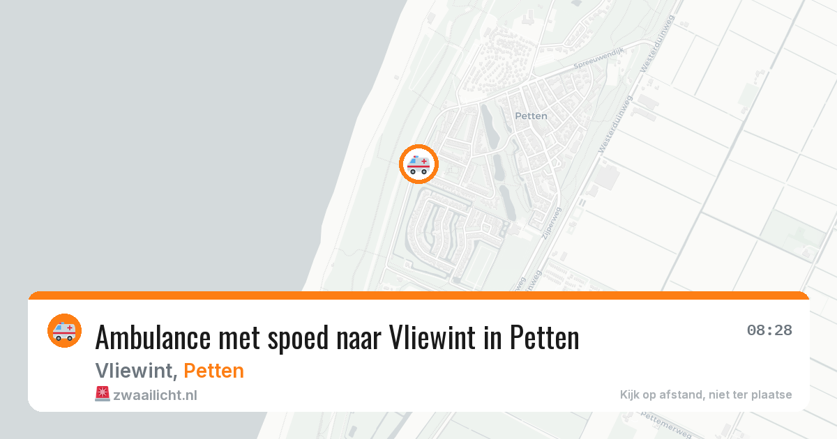Ambulance met spoed naar Vliewint in Petten — 27 jun 2026