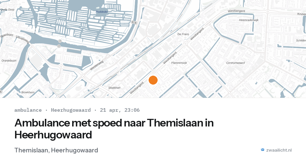 Ambulance met spoed naar Themislaan in Heerhugowaard — 21 apr 2026