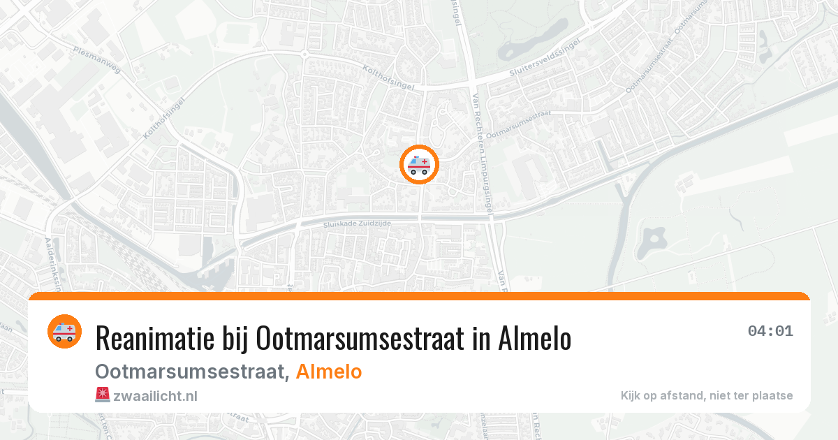 Reanimatie bij Ootmarsumsestraat in Almelo — 29 mrt 2026