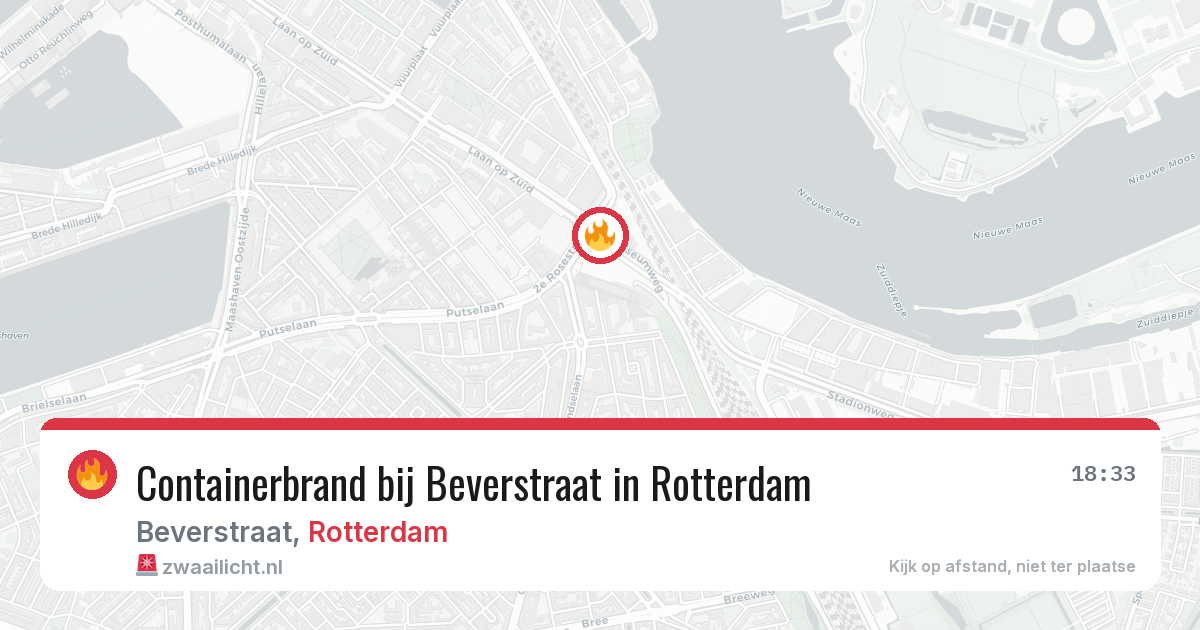 Containerbrand bij Beverstraat in Rotterdam — 1 aug 2026