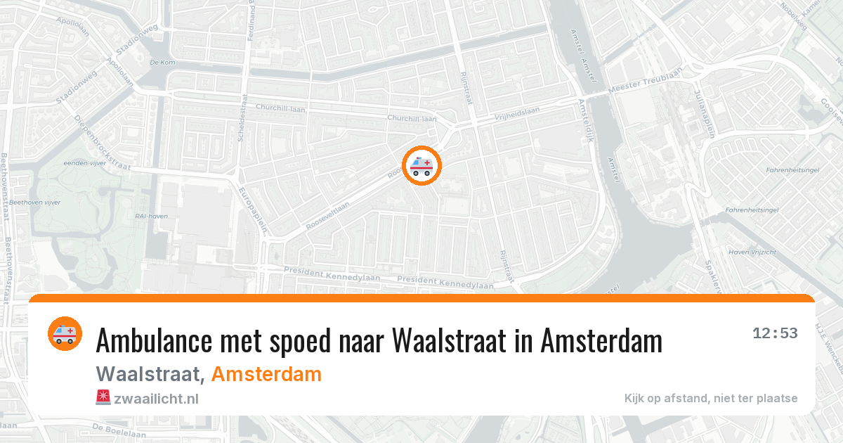 Ambulance met spoed naar Waalstraat in Amsterdam — 30 jun 2026