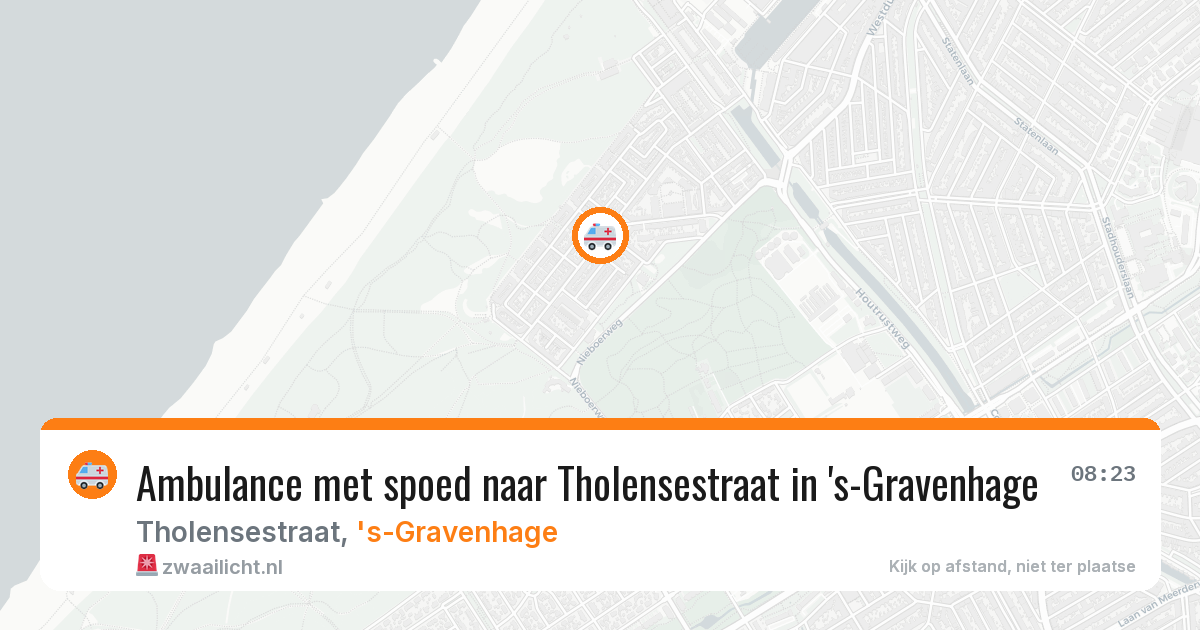 Ambulance met spoed naar Tholensestraat in 's-Gravenhage — 18 jun 2026