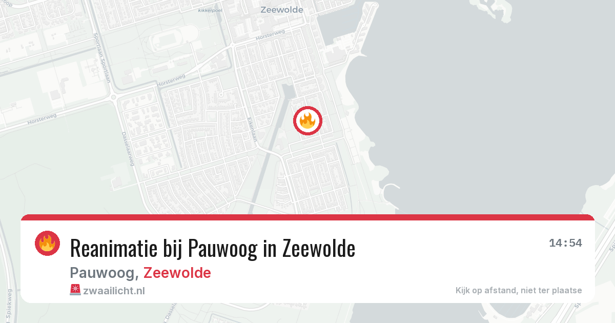 Reanimatie bij Pauwoog in Zeewolde — 9 jul 2026