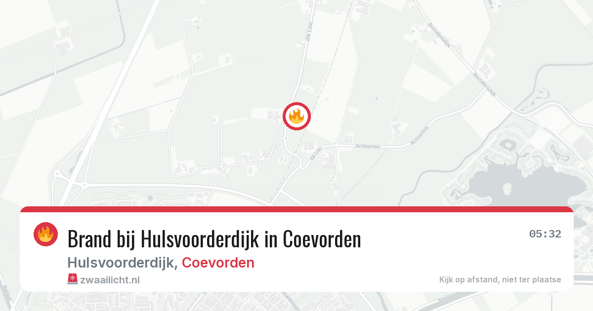 Brand bij Hulsvoorderdijk in Coevorden — 2 jul 2026