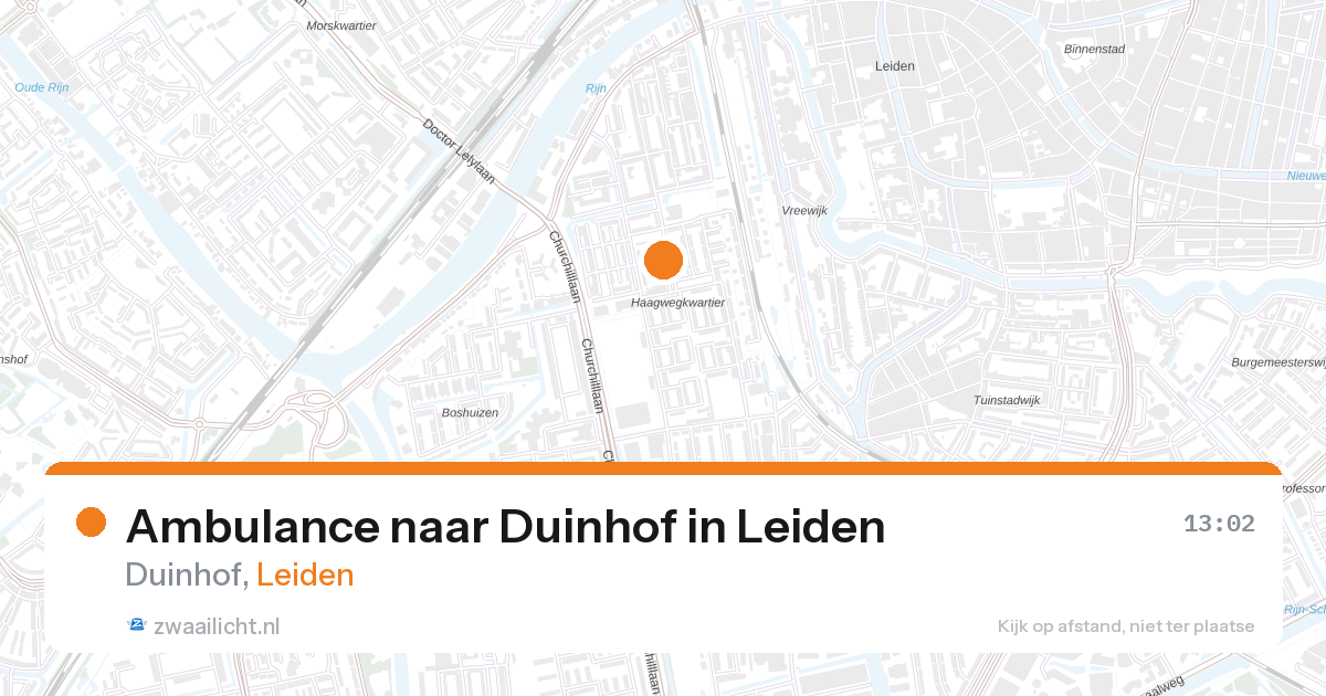 Ambulance naar Duinhof in Leiden — 23 feb 2026