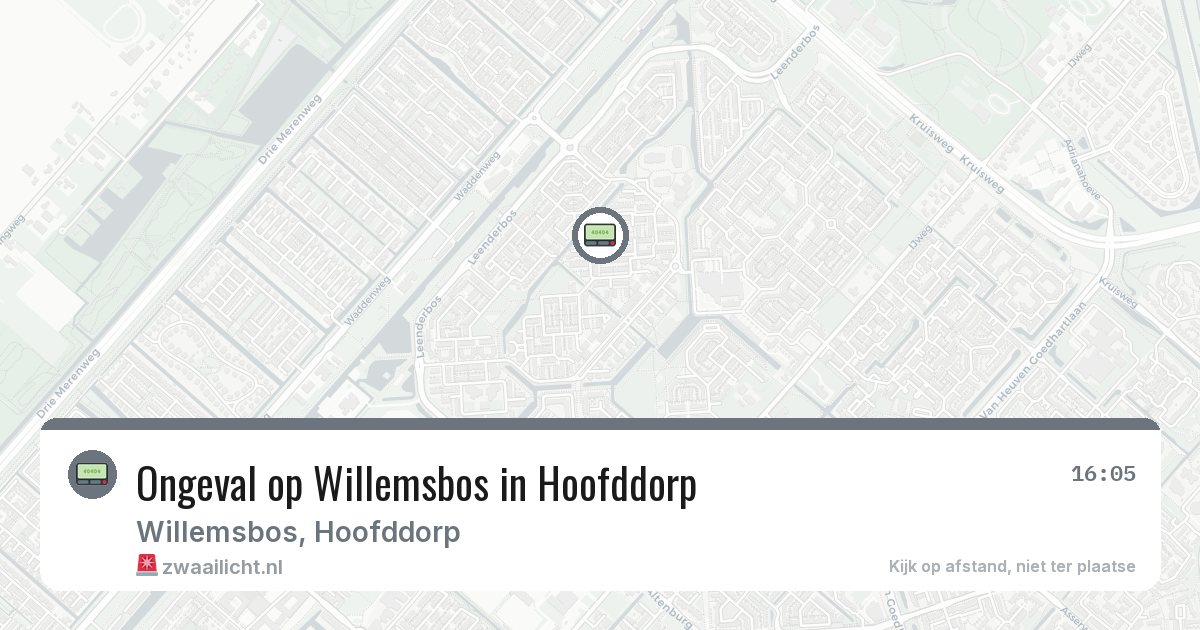 Ongeval op Willemsbos in Hoofddorp — 25 feb 2026