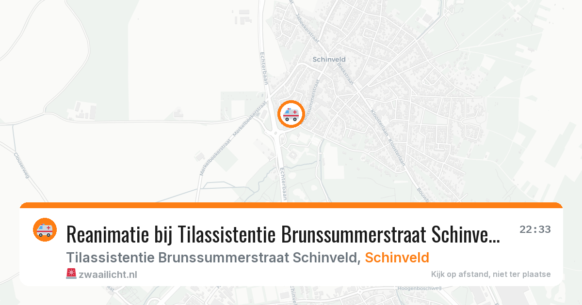 Reanimatie bij Tilassistentie Brunssummerstraat Schinveld in Schinveld — 28 jun 2026