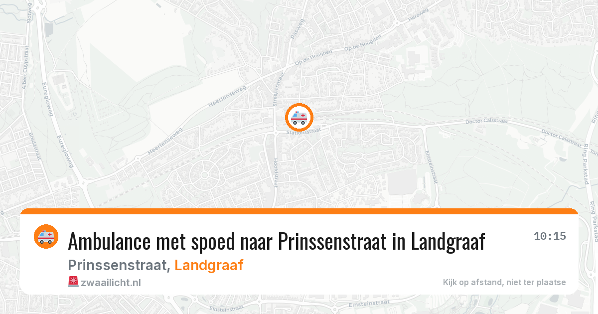 Ambulance met spoed naar Prinssenstraat in Landgraaf — 19 jun 2026