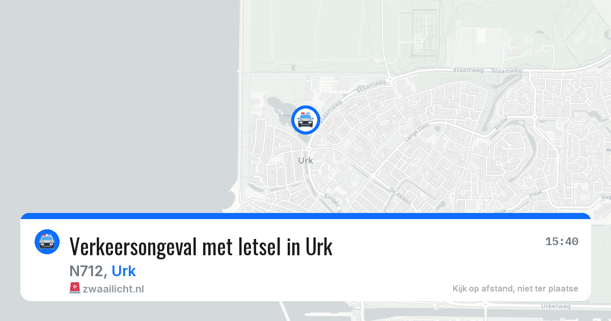 Verkeersongeval met letsel in Urk — 19 jun 2026