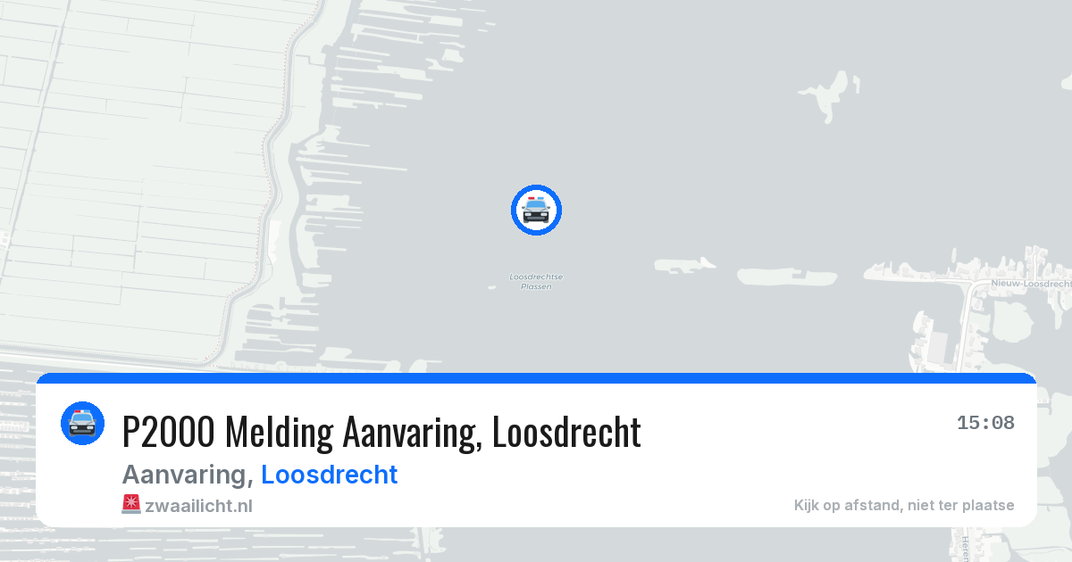 P2000 Melding Aanvaring, Loosdrecht — 19 jun 2026